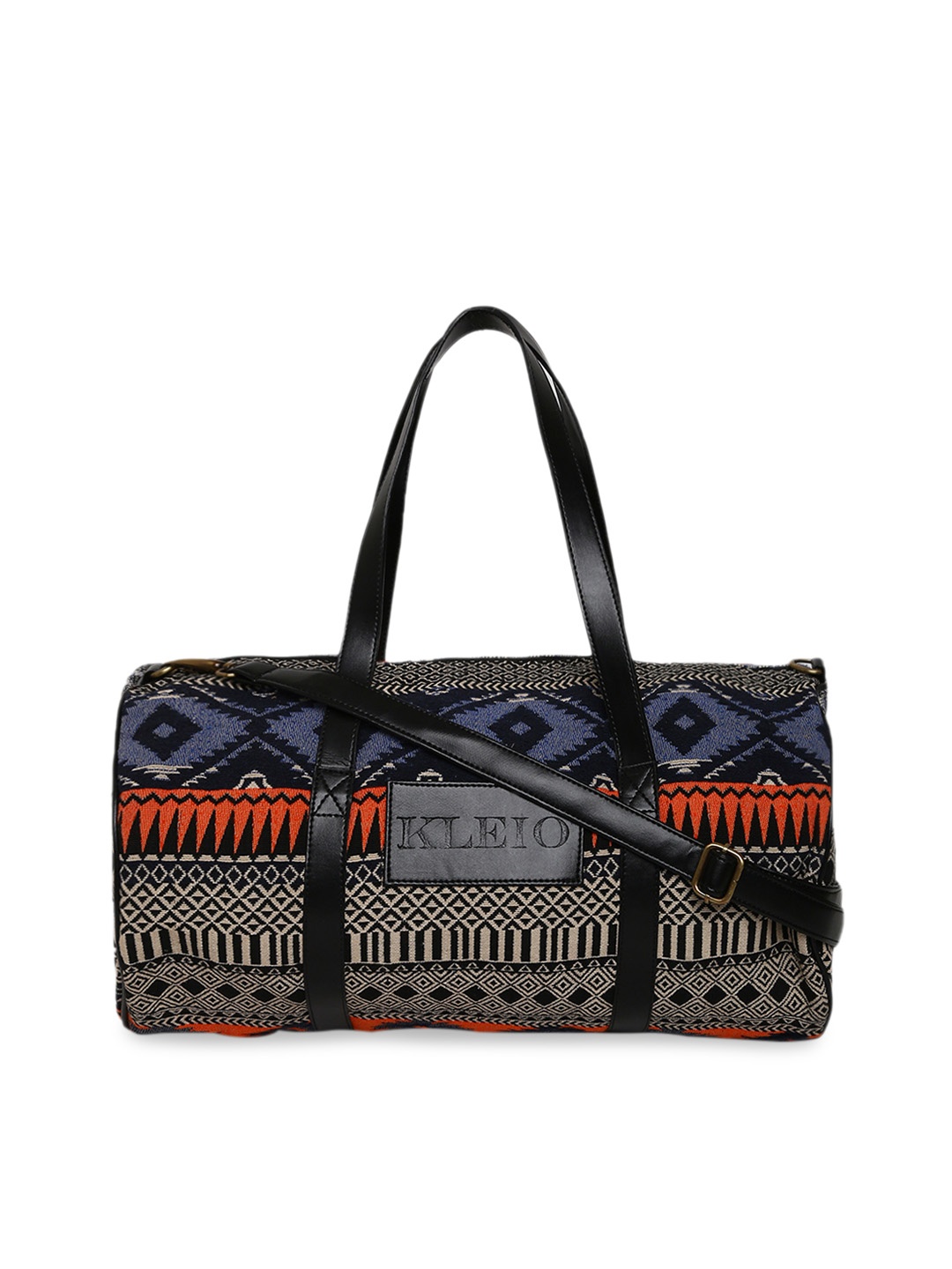 

KLEIO Unisex Jacquard Lightweight Duffle Bag, Black