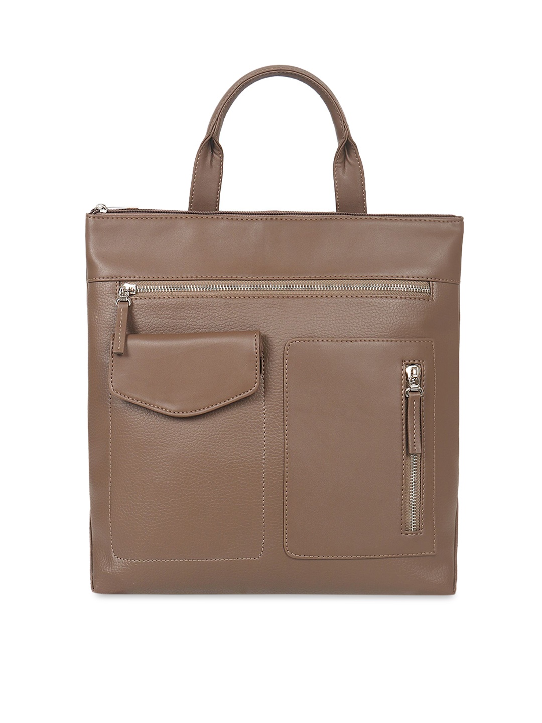 Toteteca Unisex Brown Solid Backpack