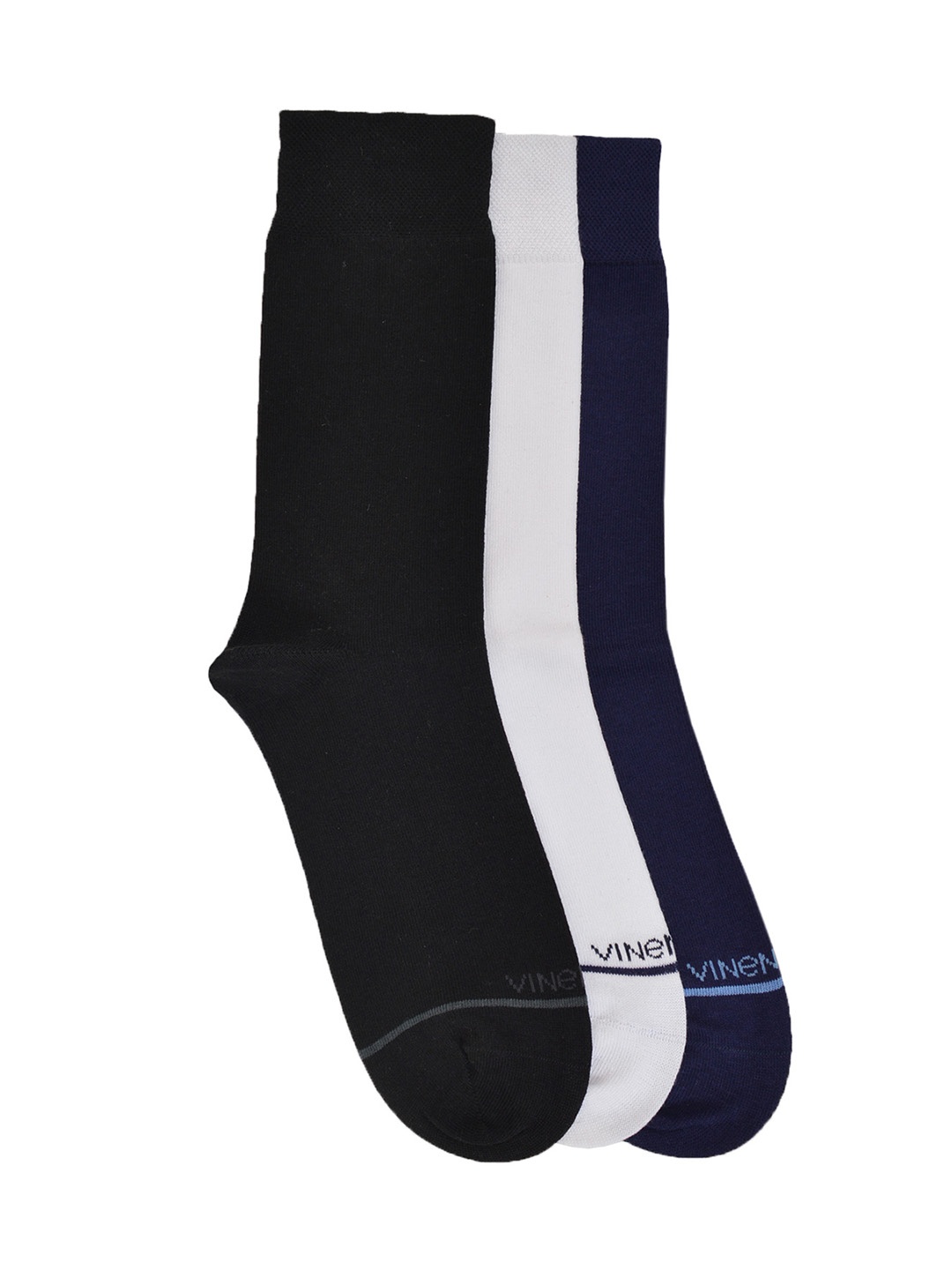 

MARC Men Pack of 3 Assorted Superfine Cotton Calf-Length Socks