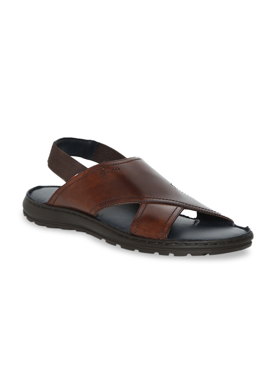 

GABICCI Men Brown Leather Solid Comfort Sandals