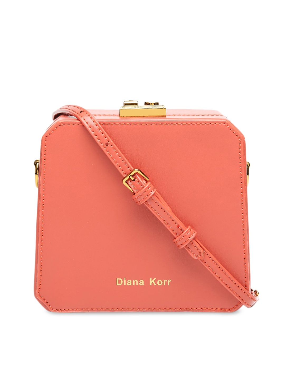

Diana Korr Coral Pink Solid Sling Bag