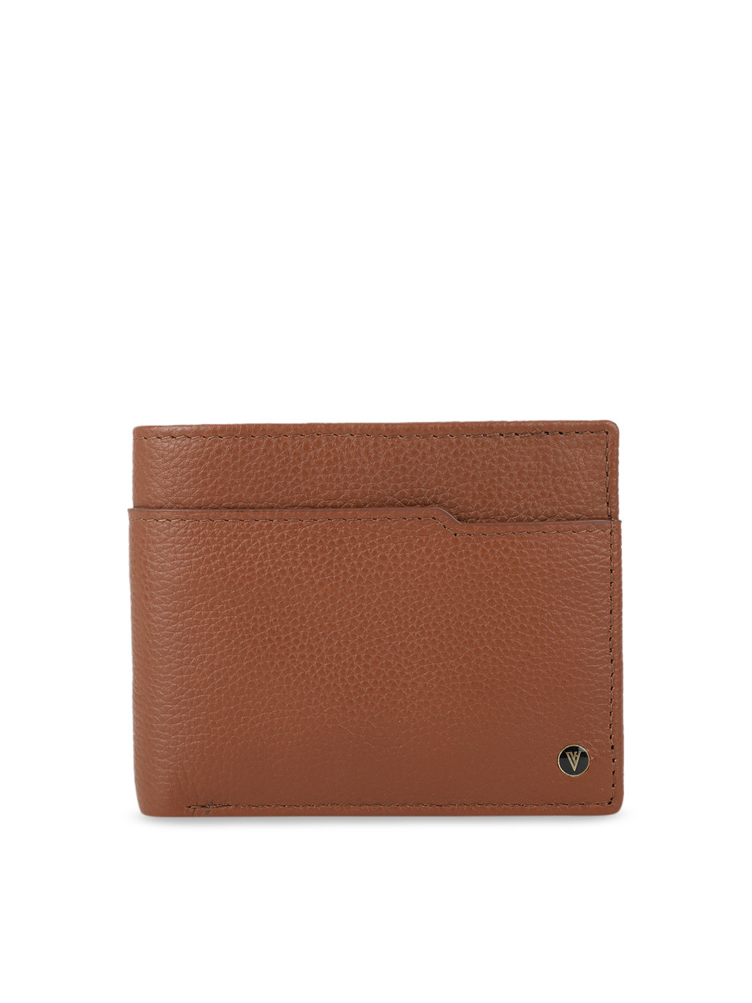 

Van Heusen Men Tan Brown Solid Two Fold Leather Wallet