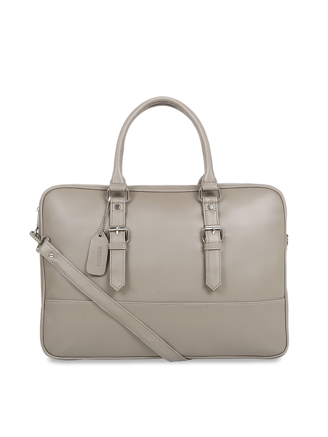 

Toteteca Unisex Beige Solid Laptop Bag