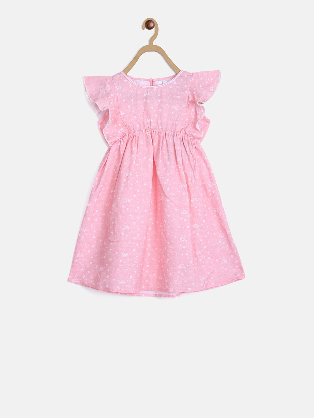 

ELLE Girls Pink Printed A-Line Dress