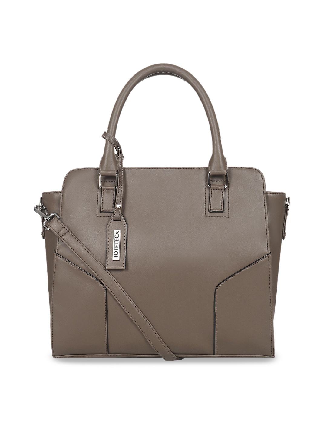 

Toteteca Brown Solid Handheld Bag