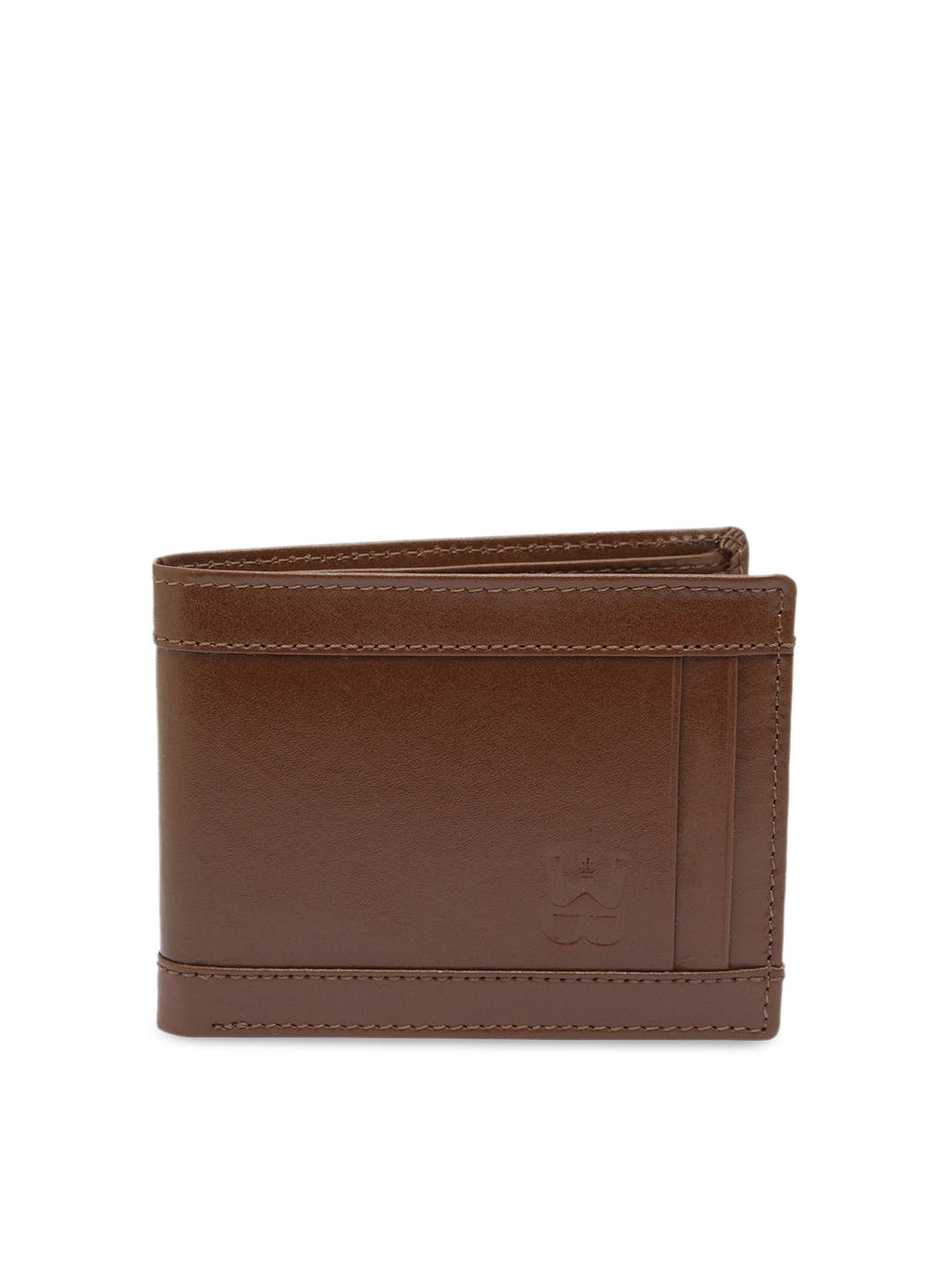 

WELBAWT Men Brown Solid Leather Two Fold Wallet