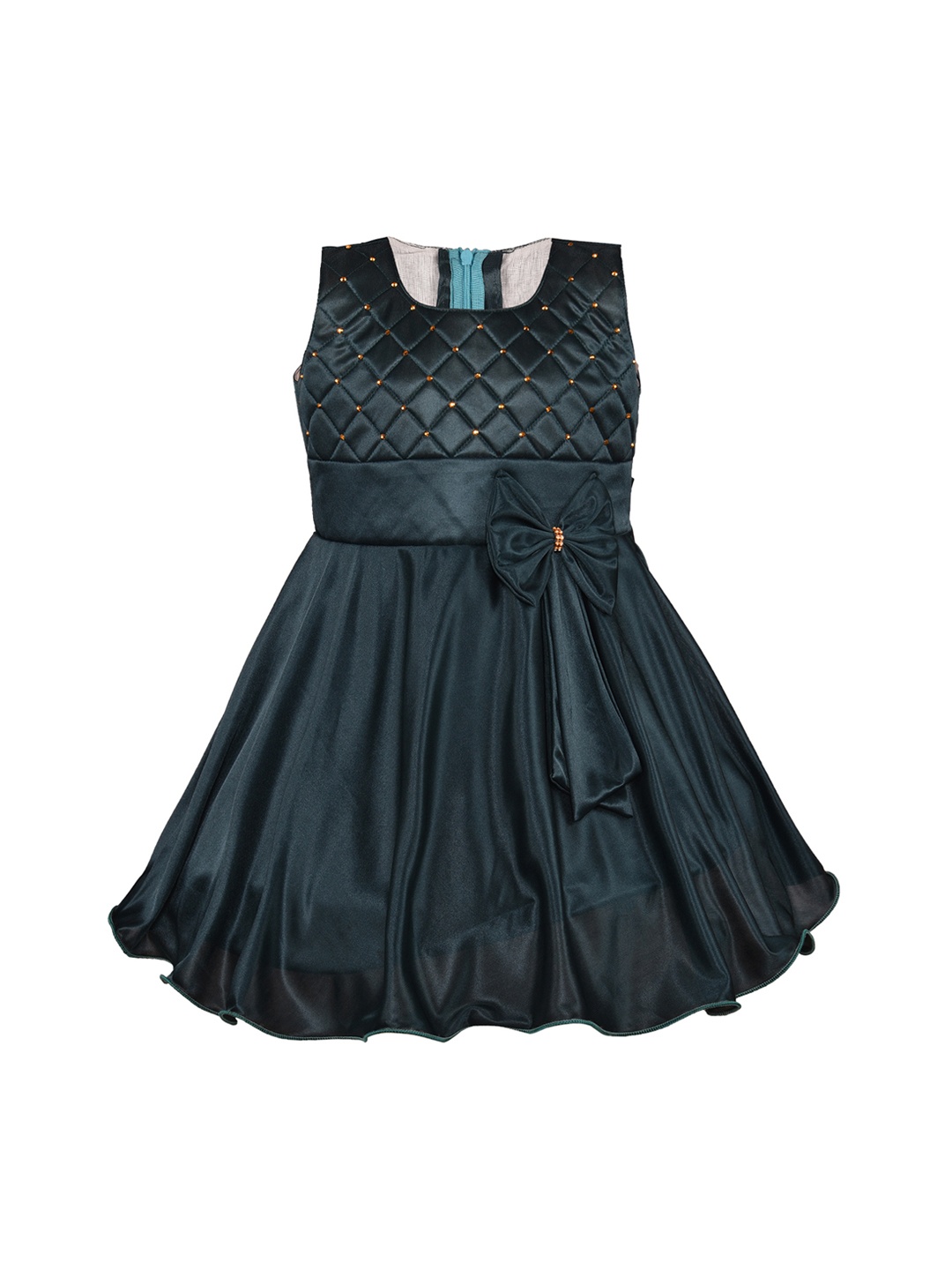 

Wish Karo Girls Green Embellished Maxi Dress