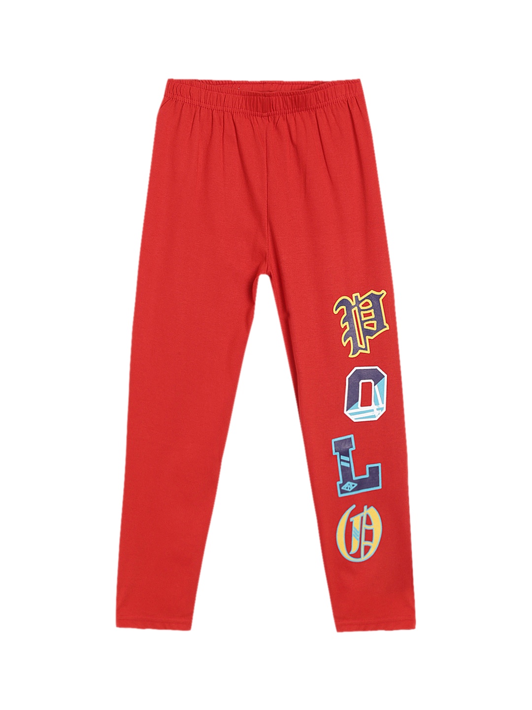

SWEET ANGEL Boys Red Printed Straight-Fit Track Pants