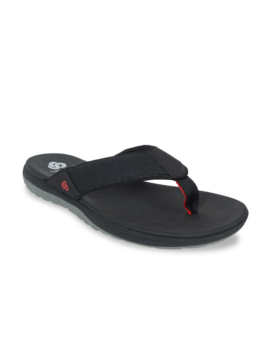 

Clarks Men Black Solid Thong Flip-Flops