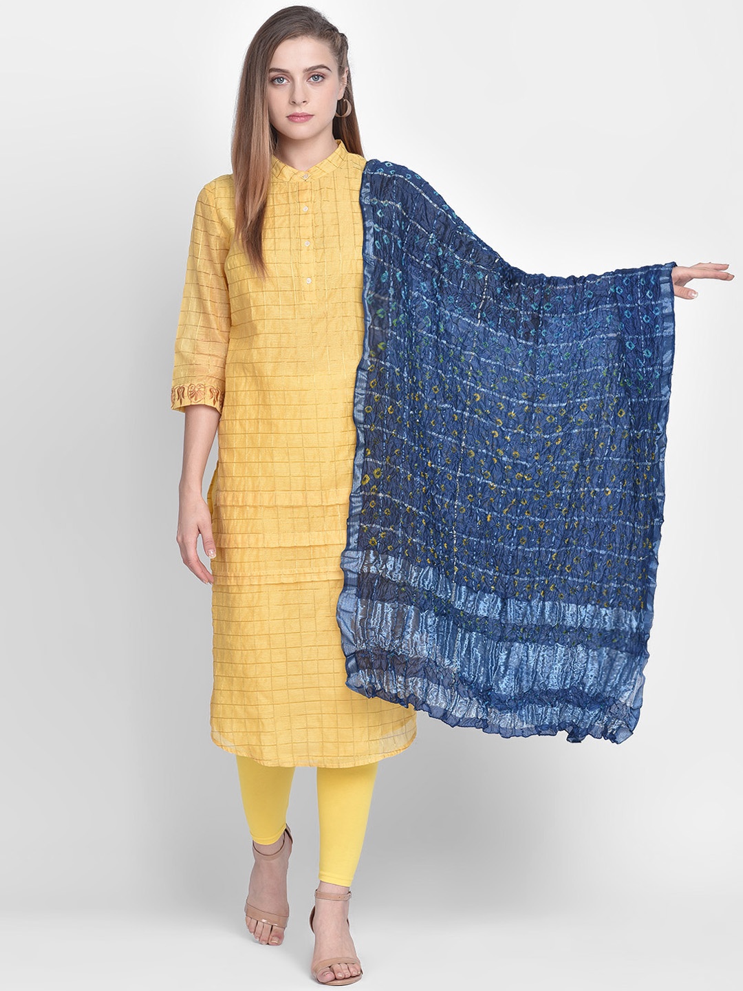 

Dupatta Bazaar Blue Bandhini Gharchola Dupatta