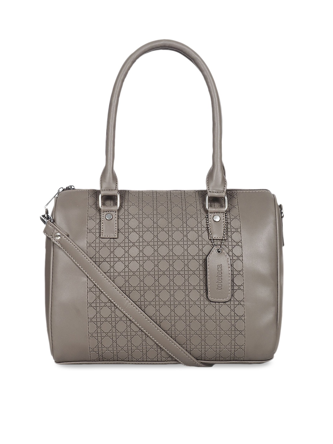 

Toteteca Taupe Textured Handheld Bag