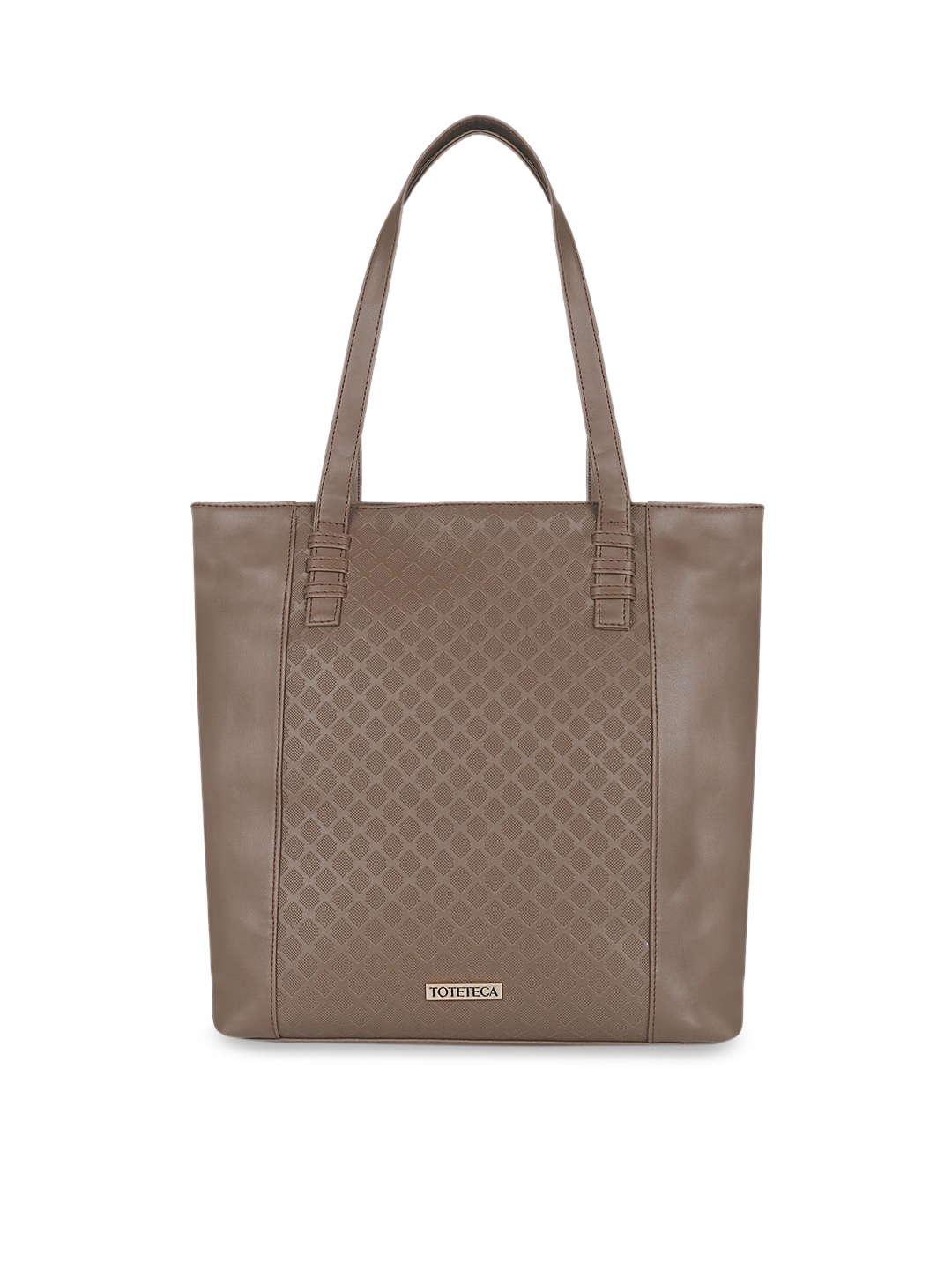 Toteteca Brown Textured Shoulder Bag
