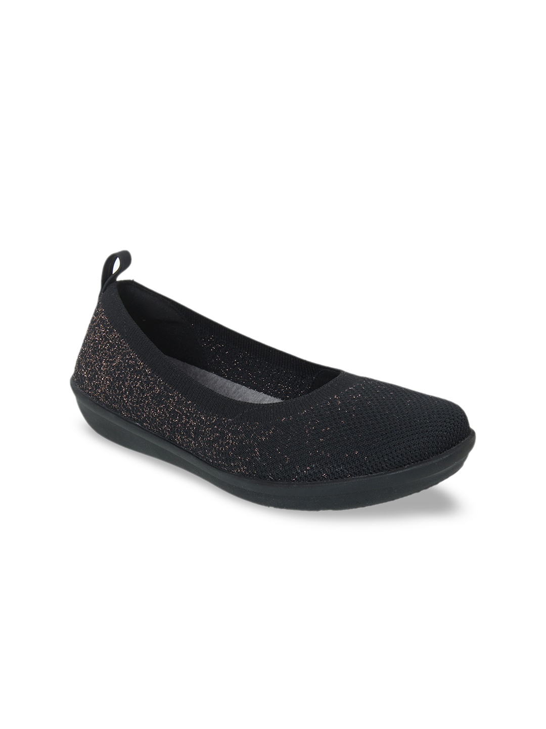 

Clarks Women Black Solid Canvas Ballerinas