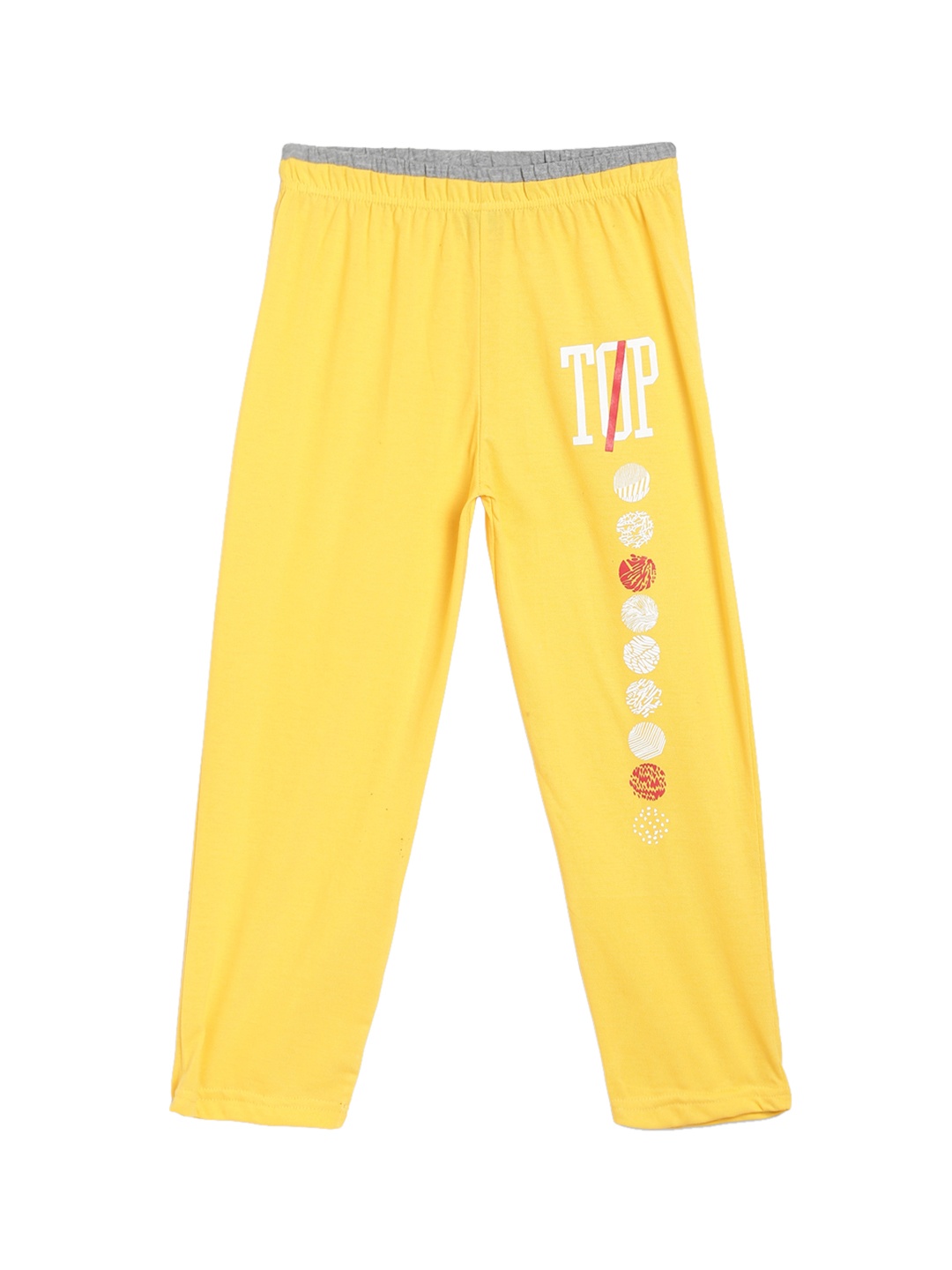 

SWEET ANGEL Girls Yellow Solid Straight-Fit Track Pants