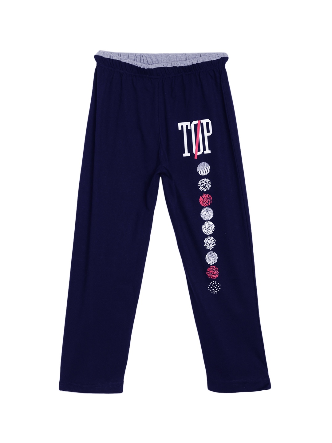 

SWEET ANGEL Boys Navy Blue Printed Straight-Fit Track Pants