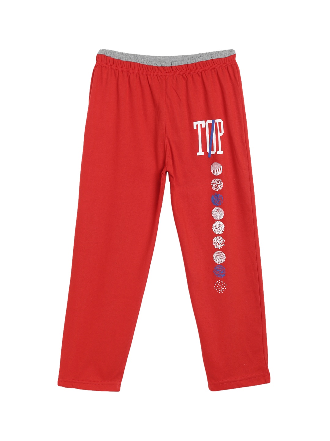 

SWEET ANGEL Girls Red Solid Straight-Fit Track Pants