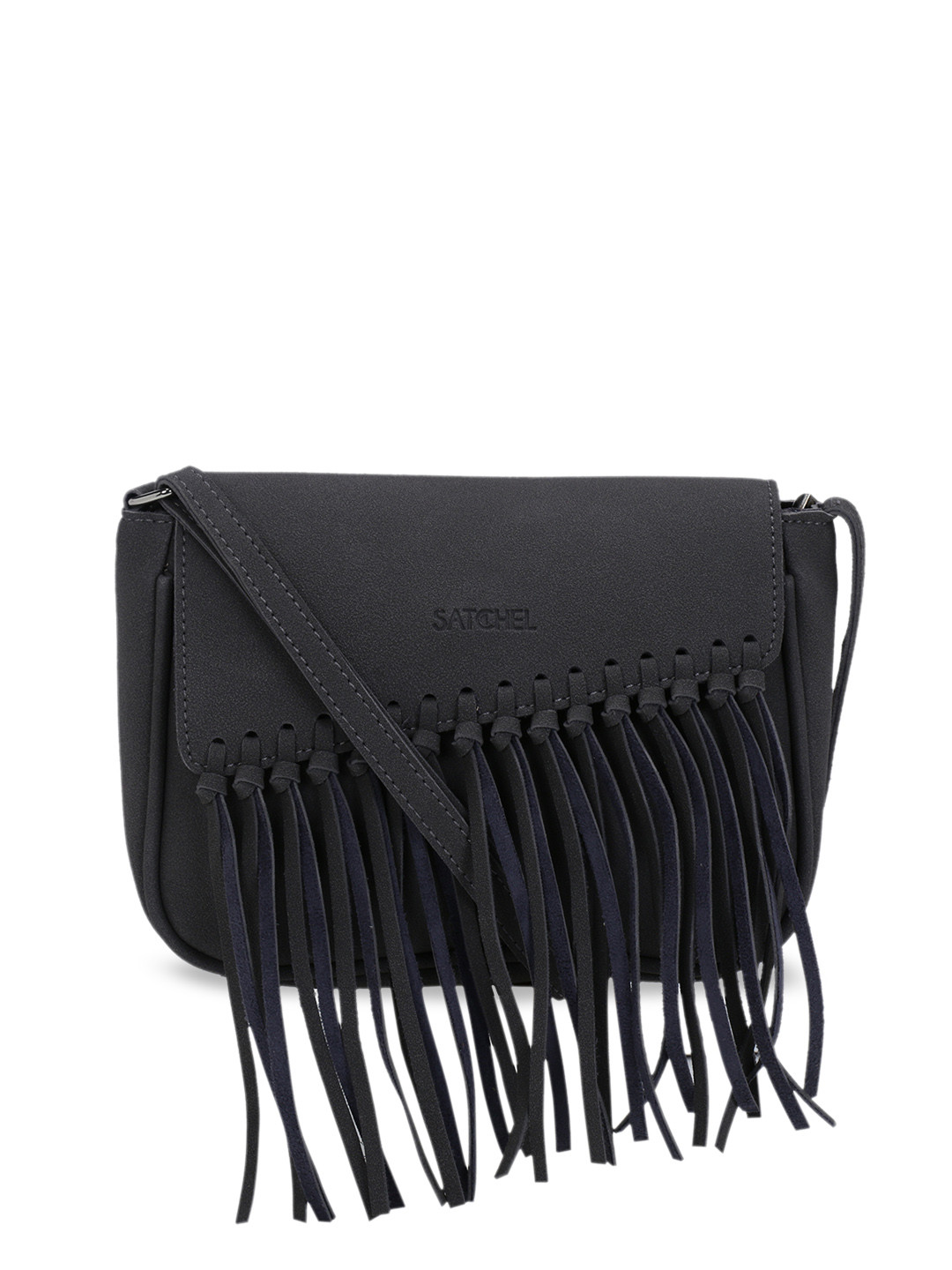 

Satchel Bags Grey Solid Sling Bag