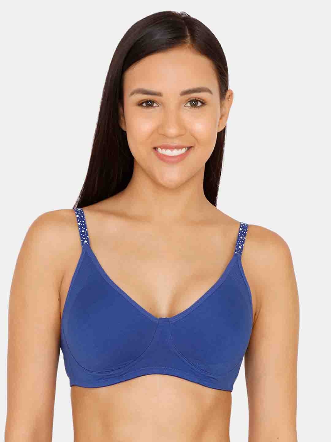 

Zivame Blue Solid Non-Wired Lightly Padded T-shirt Bra ZI1934