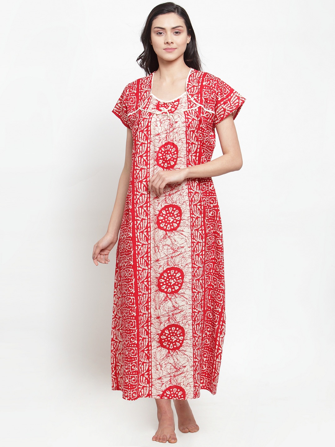 

Secret Wish Red Printed Nightdress NT-E193-787