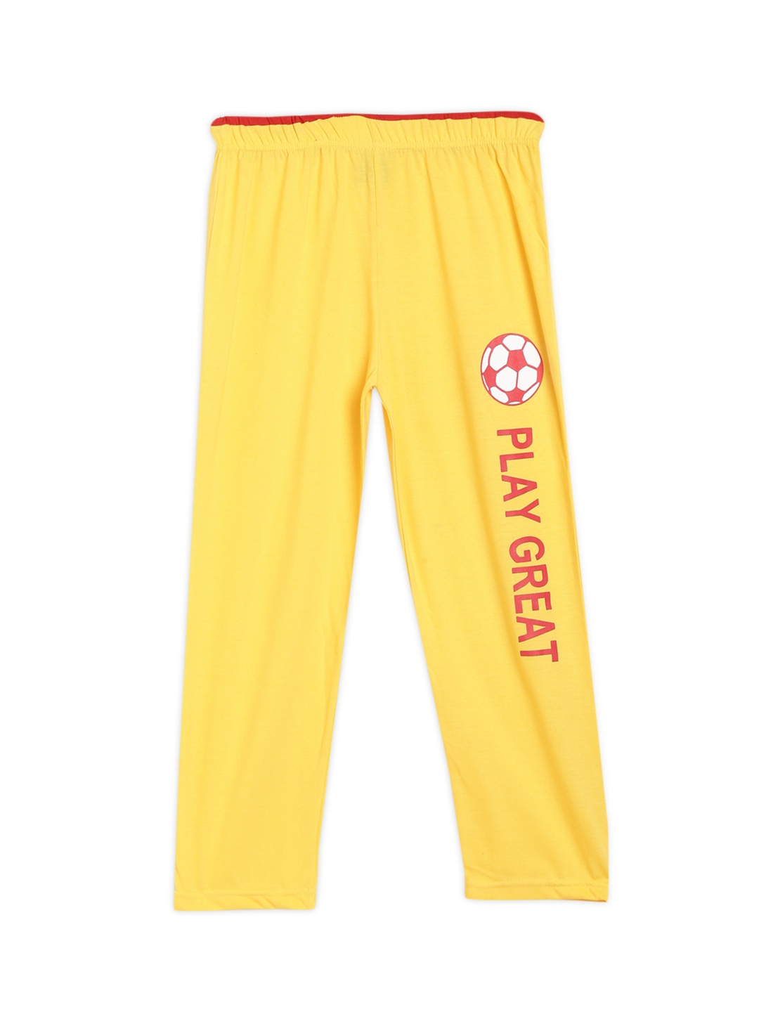 

SWEET ANGEL Boys Yellow Printed Straight-Fit Track Pants