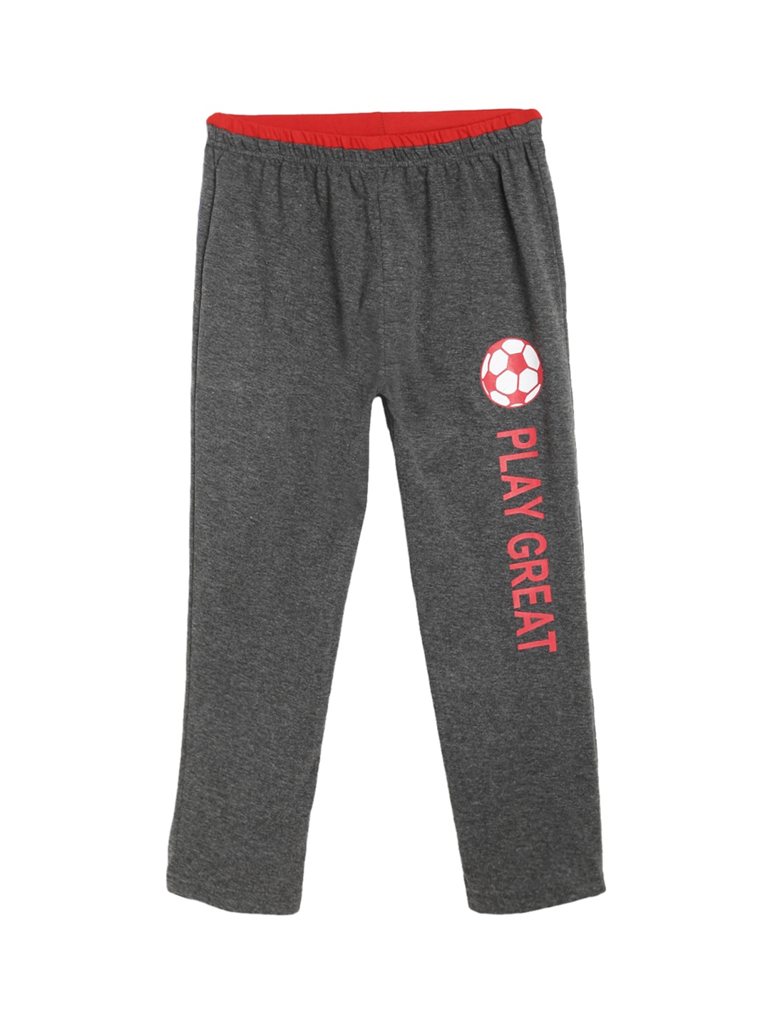 

SWEET ANGEL Girls Charcoal Grey Solid Straight-Fit Track Pants
