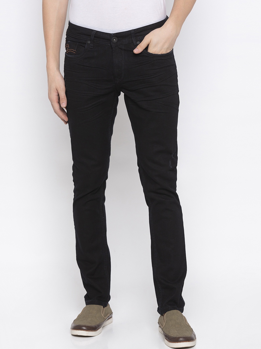 

SPYKAR Men Black Super Skinny Fit Low-Rise Clean Look Jeans