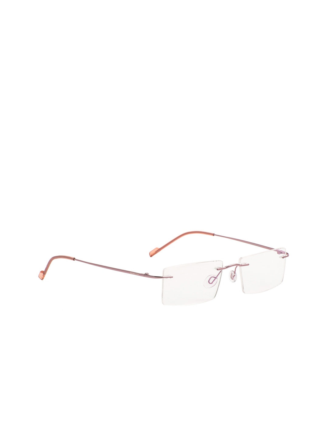 

ROYAL SON Unisex Pink Solid Rimless Rectangle Frames RS0640ER