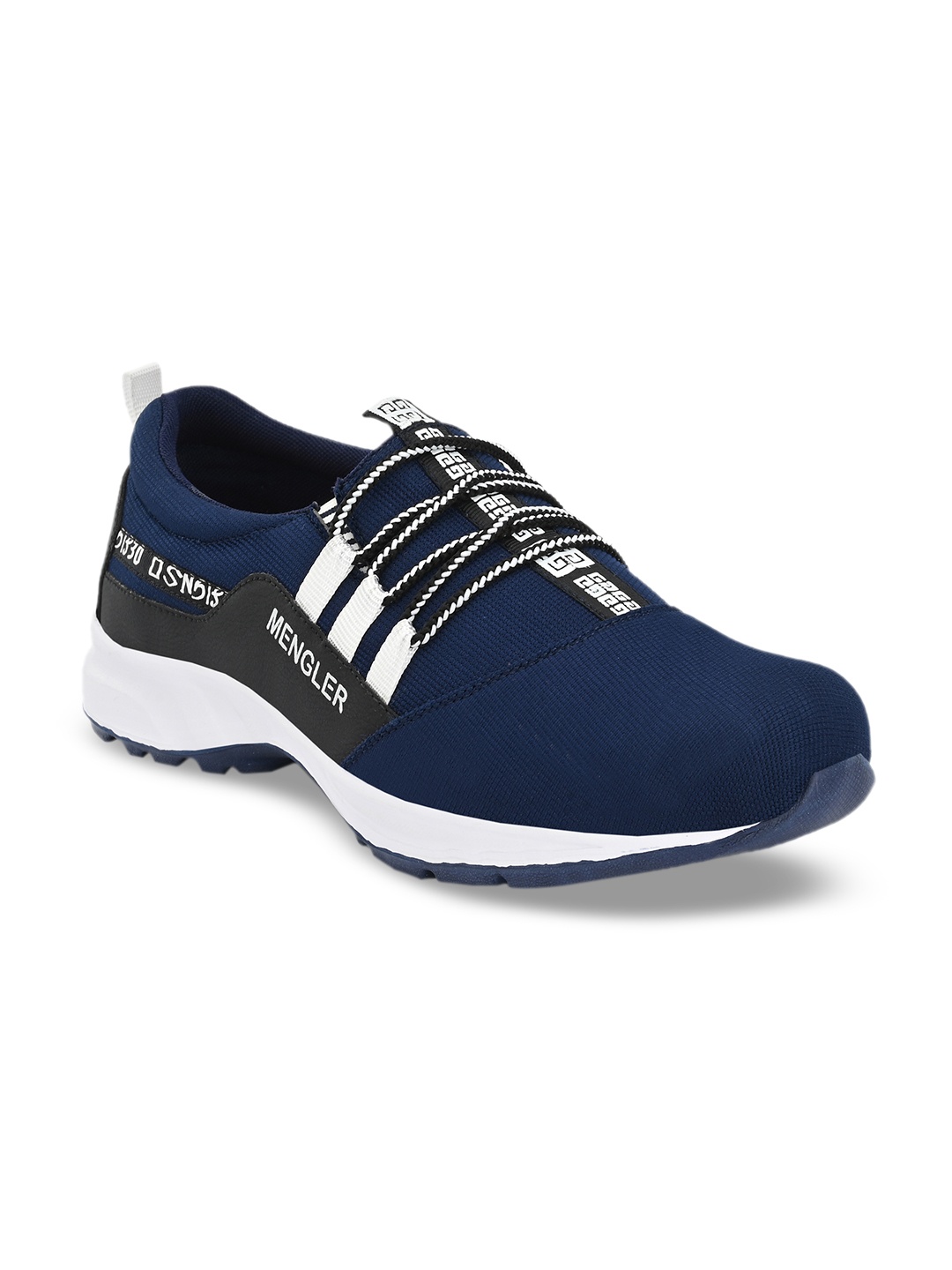 

MENGLER Men Blue Mesh Running Shoes