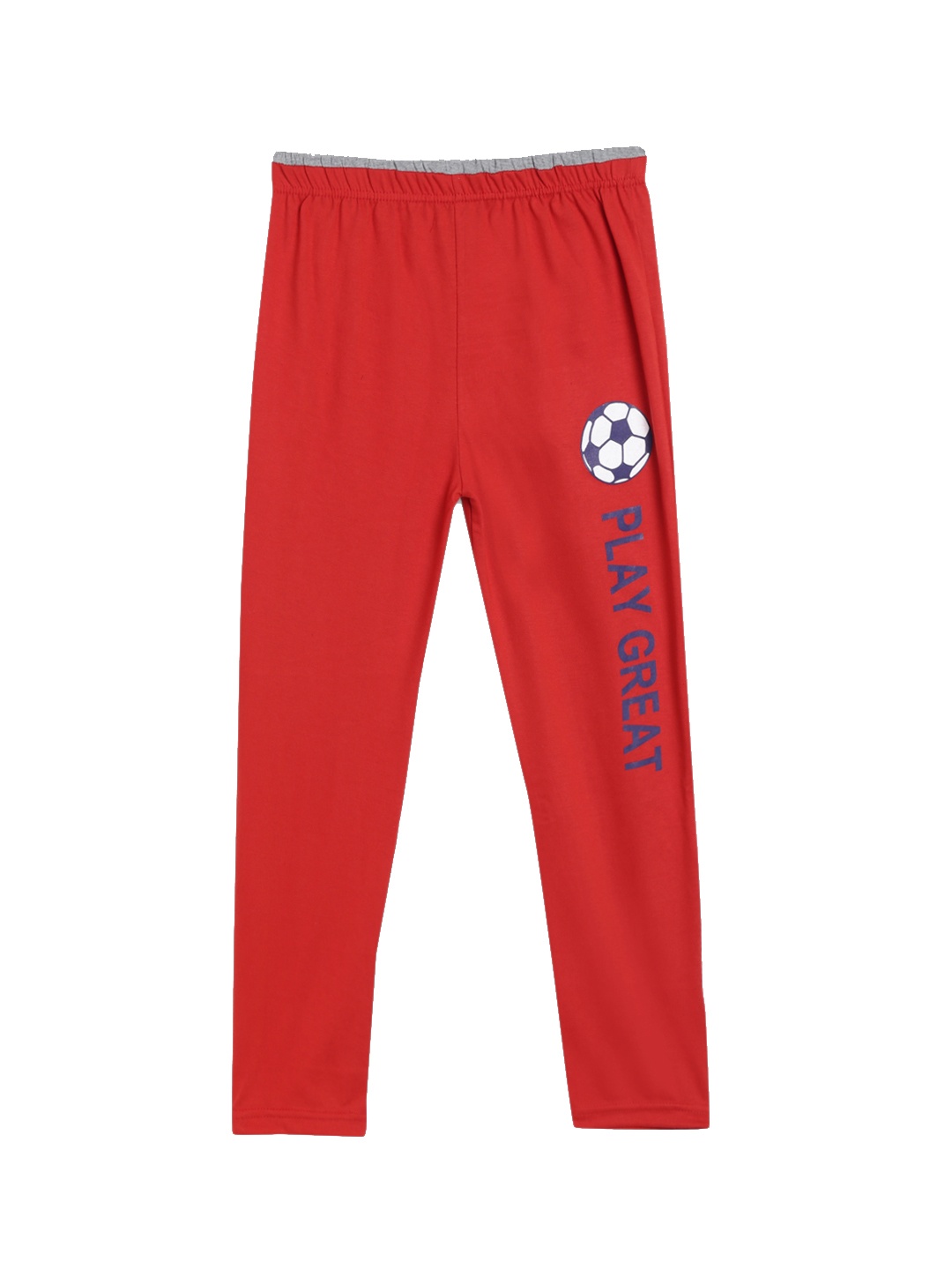 

SWEET ANGEL Boys Red Printed Straight-Fit Track Pants