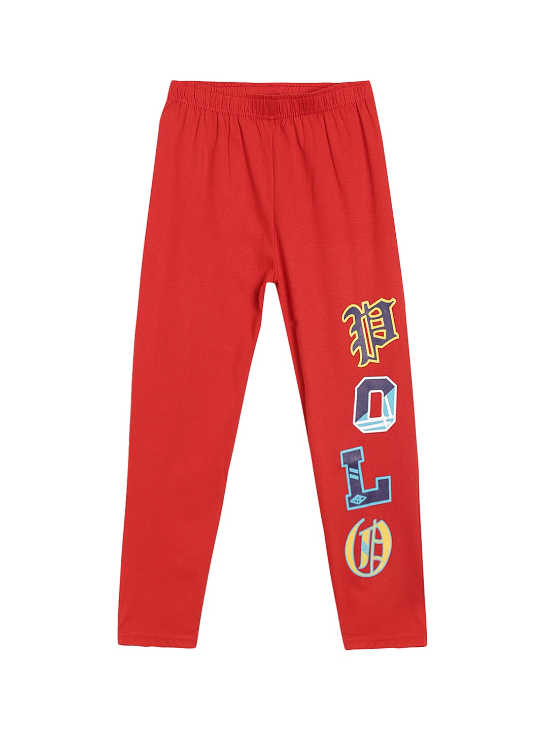 

SWEET ANGEL Girls Red Solid Straight-Fit Track Pants