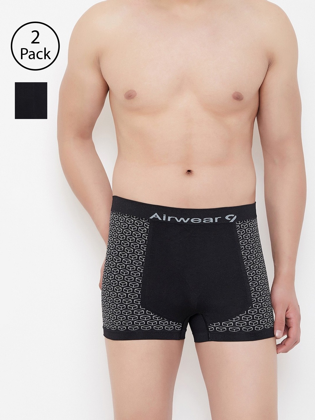 

C9 AIRWEAR Men Pack of 2 Trunks P601BLK_P603BLK, Black