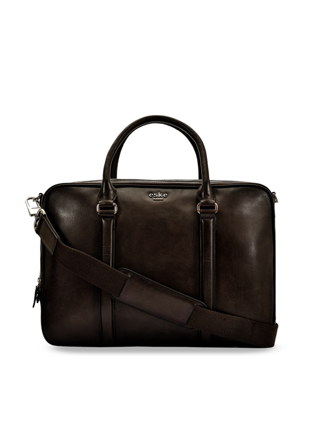 

Eske Men Brown Solid 15 inch Leather Laptop Bag