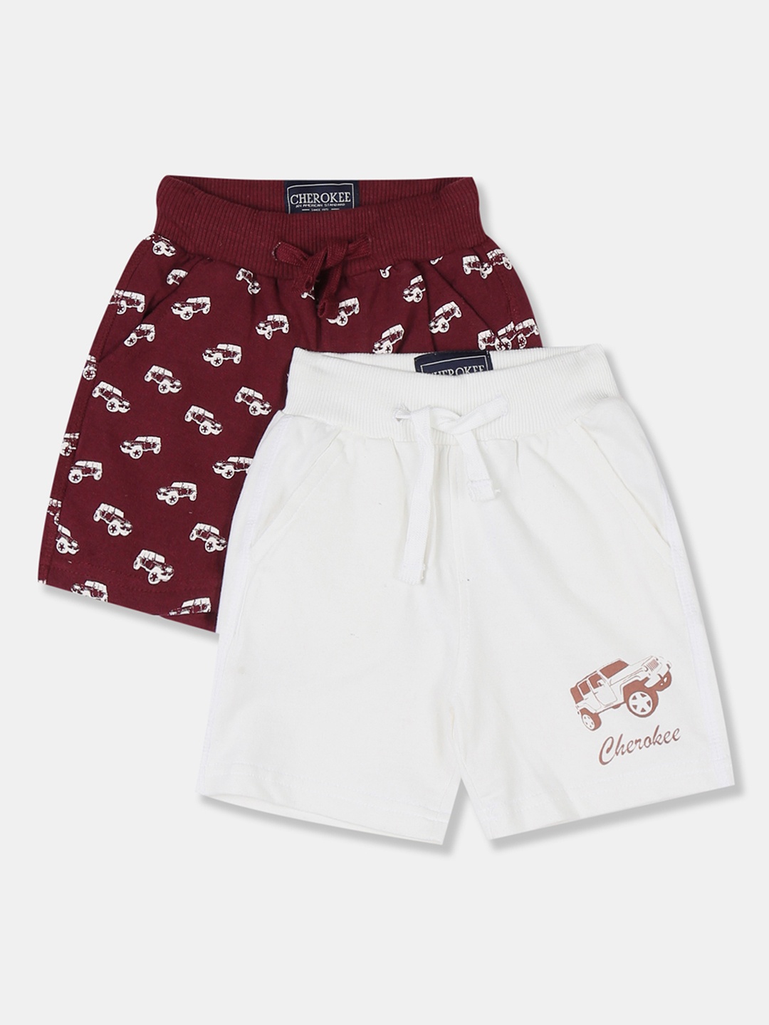 

Cherokee Boys Pack Of 2 Assorted Printed Regular Fit Regular Shorts