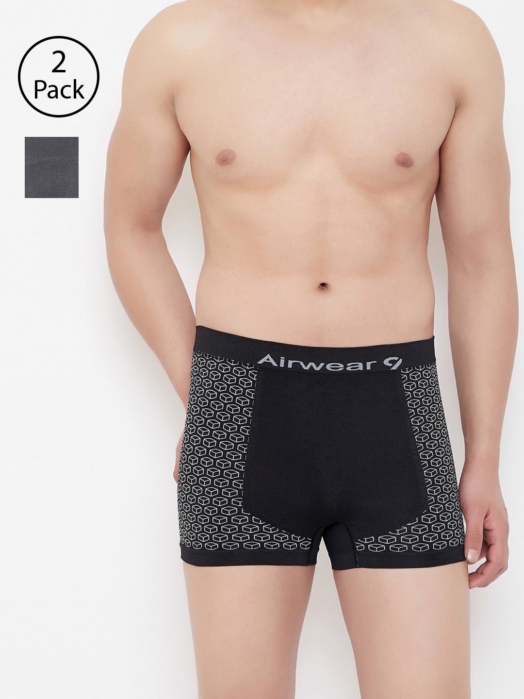 

C9 AIRWEAR Men Pack of 2 Assorted Seamless Briefs & Trunks P503CHRCL_P603BLK
