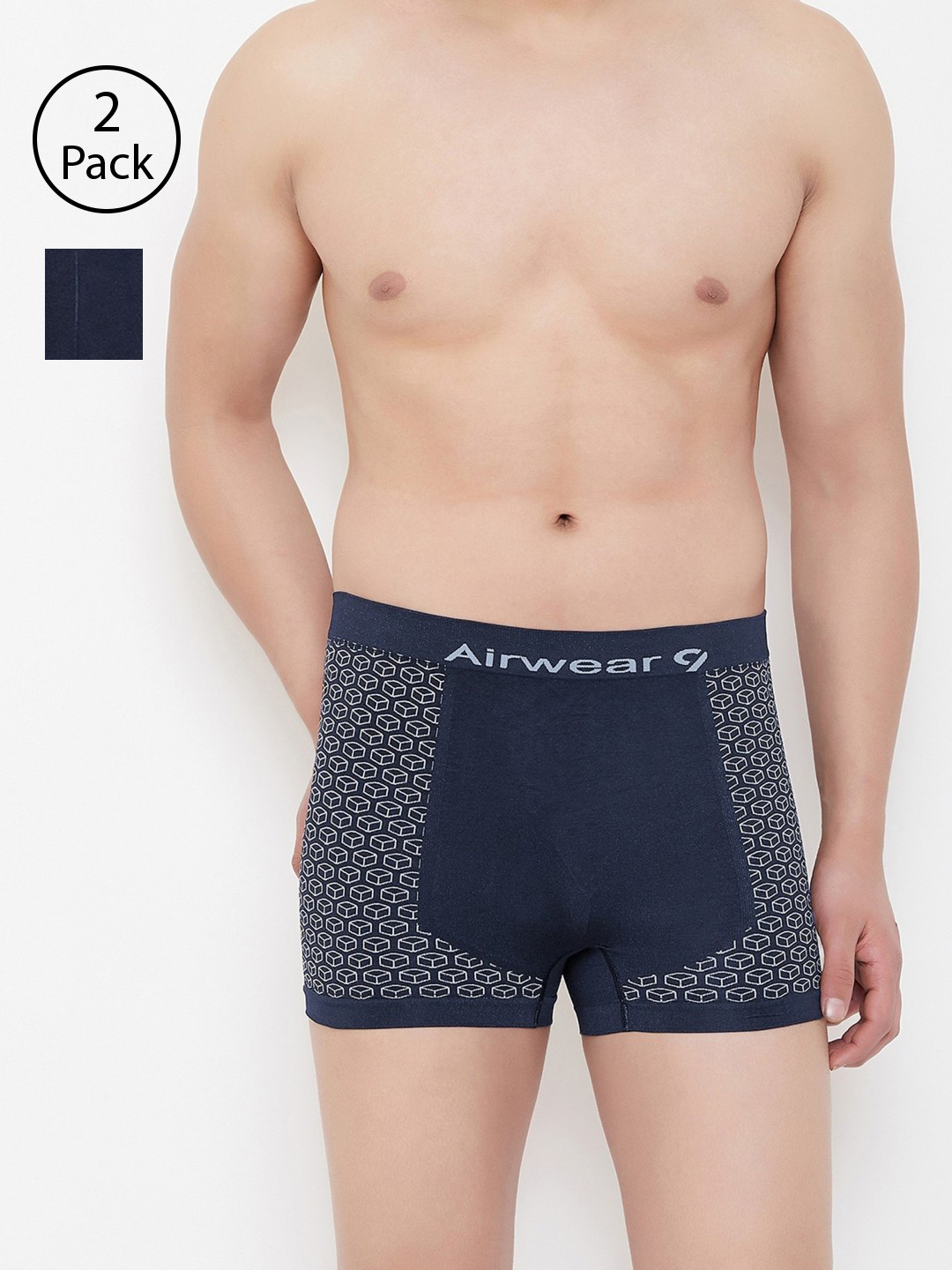 

C9 AIRWEAR Men Pack of 2 Assorted Seamless Briefs & Trunks P502NAVY_P603NAVY