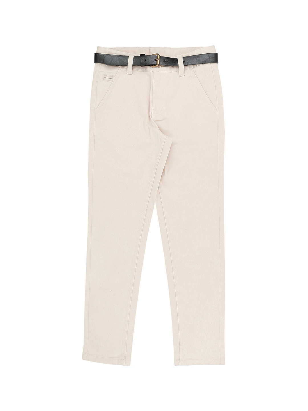 

Pantaloons Junior Boys Beige Regular Fit Solid Regular Trousers