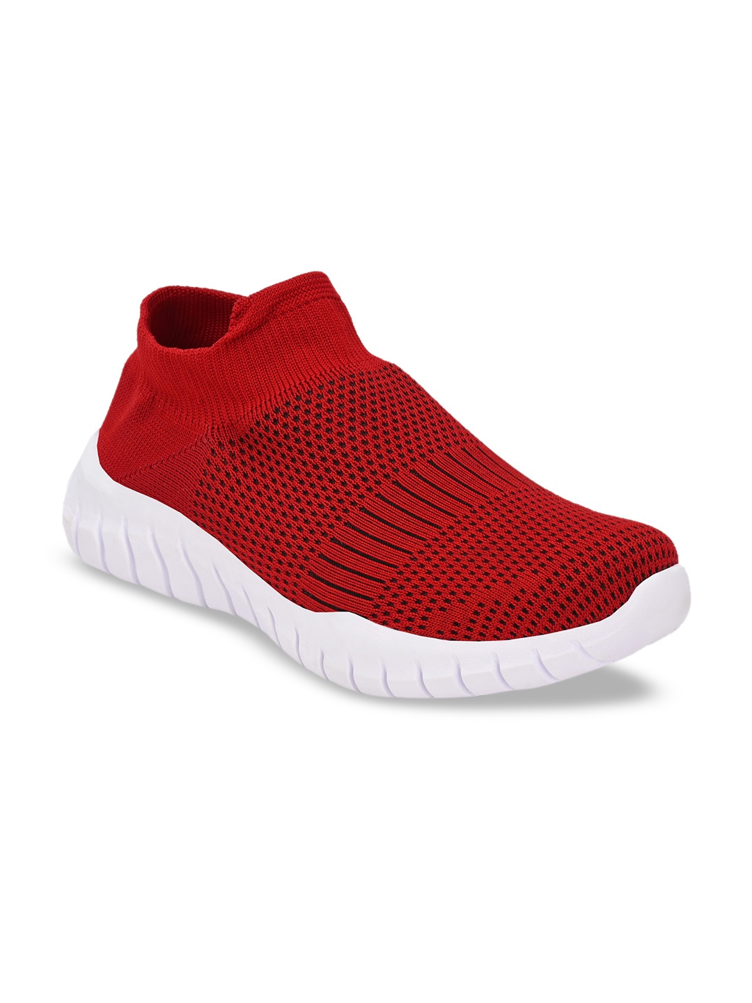 

MENGLER Men Red Textile Walking Shoes