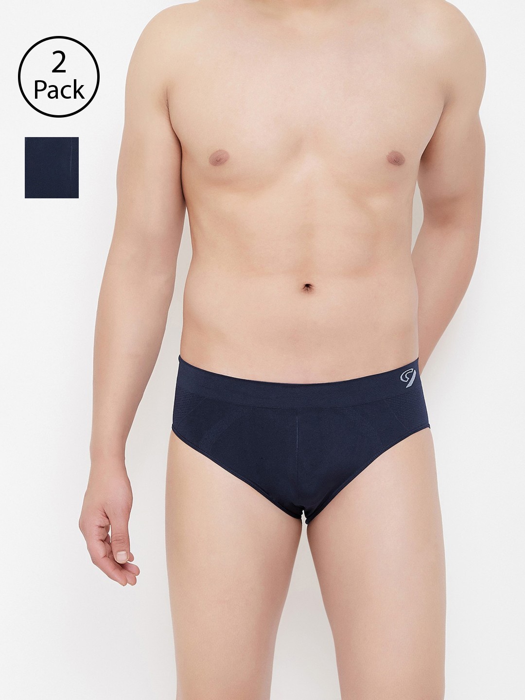 

C9 AIRWEAR Men Pack of 2 Assorted Seamless Briefs & Trunks P502NAVY_P601NAVY