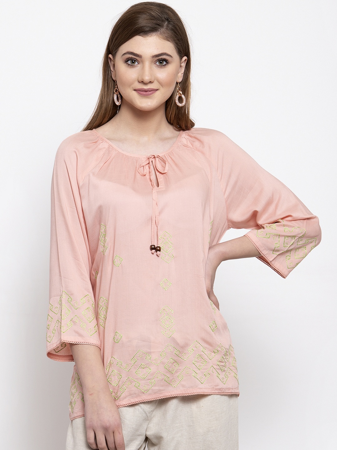 

Gipsy Pink Embroidered Tunic