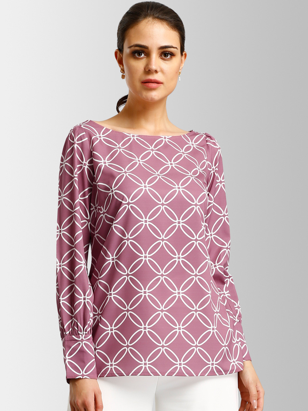 

FableStreet Women Pink Printed Top