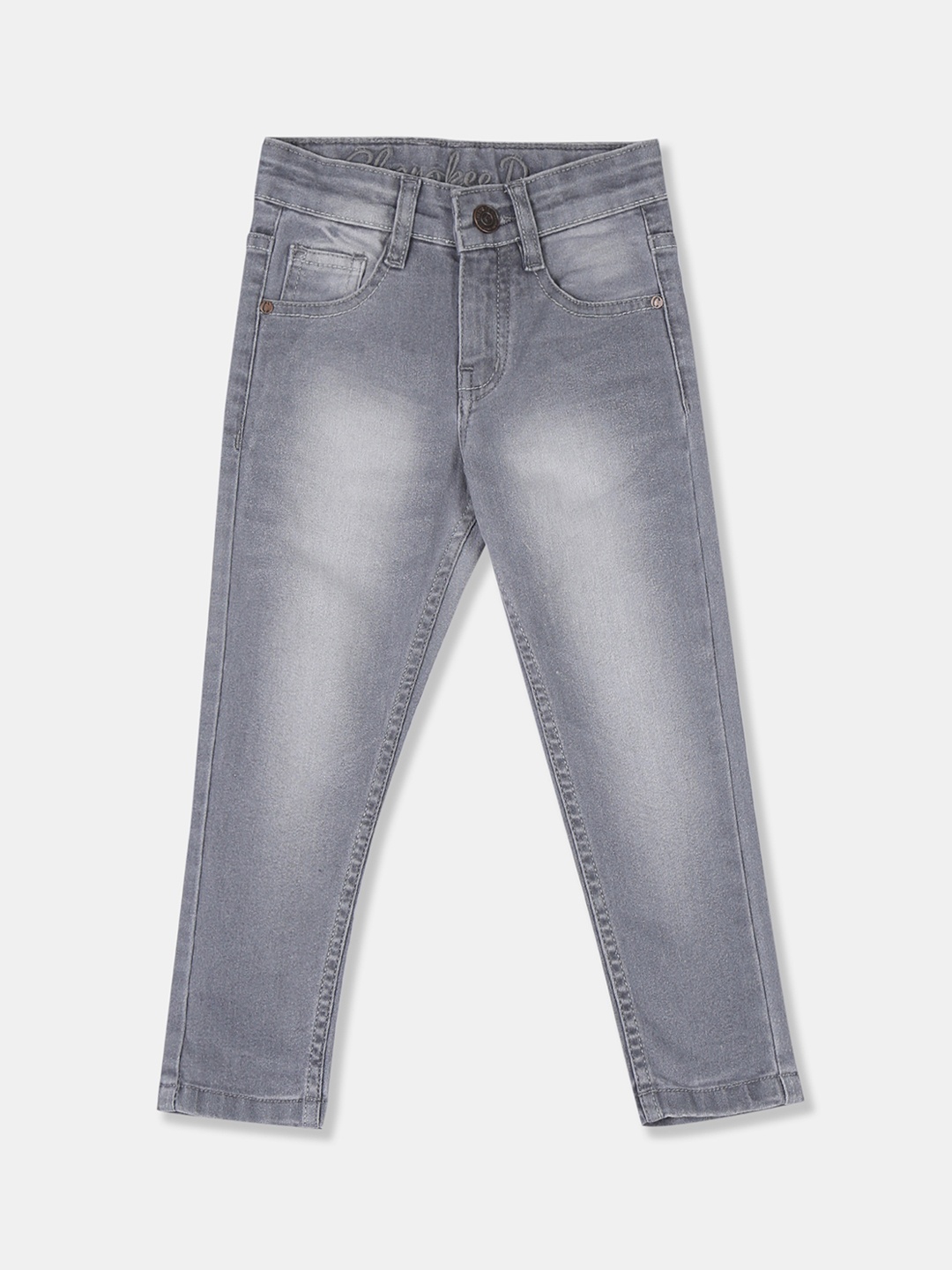

Cherokee Boys Grey Slim Fit Mid-Rise Clean Look Stretchable Jeans