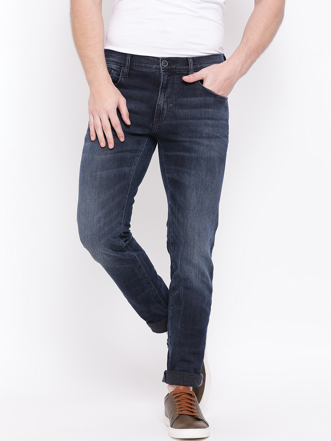 

Antony Morato Men Blue Slim Fit Mid-Rise Clean Look Stretchable Jeans