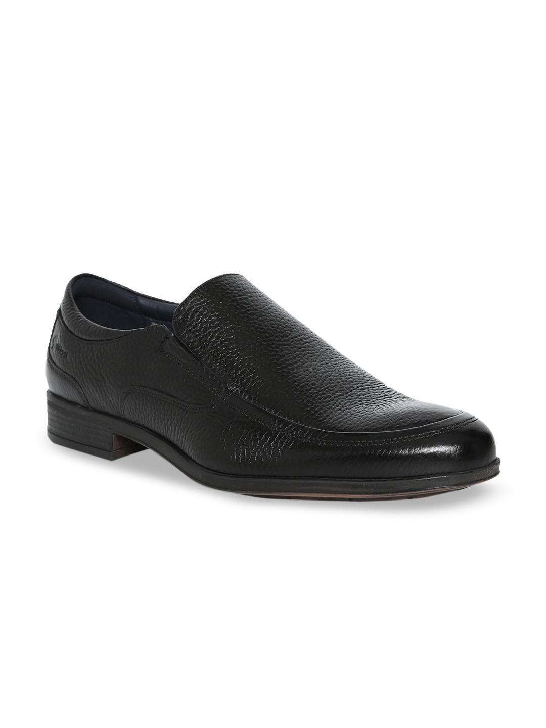 

GABICCI Men Black Solid Willow Leather Formal Slip-Ons