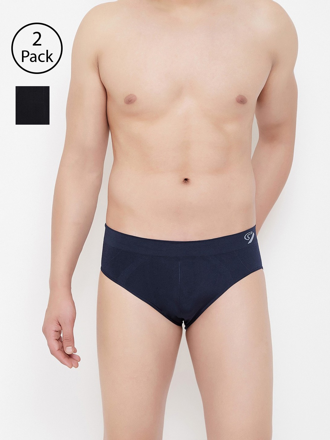 

C9 AIRWEAR Men Pack of 2 Assorted Seamless Briefs & Trunks P502NAVY_P601BLK