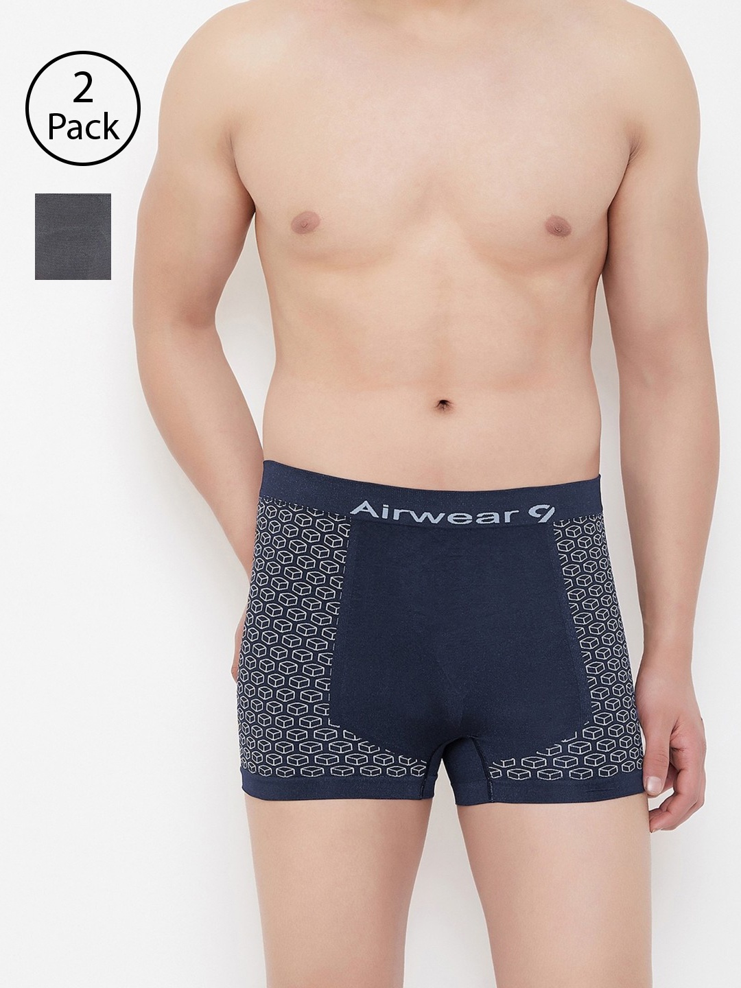 

C9 AIRWEAR Men Pack of 2 Assorted Seamless Briefs & Trunks P503CHRCL_P603NAVY