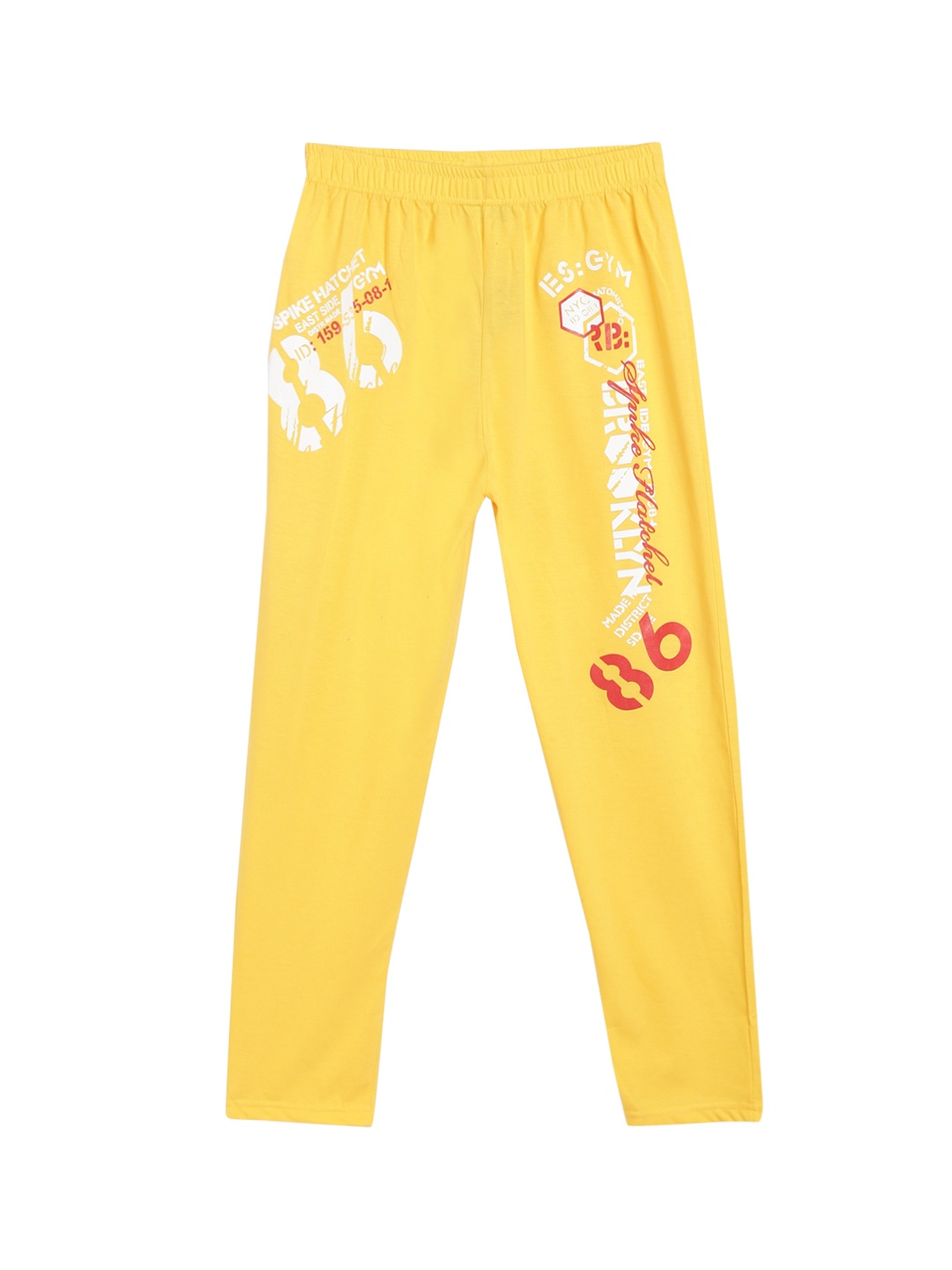

SWEET ANGEL Girls Yellow Solid Straight-Fit Track Pants