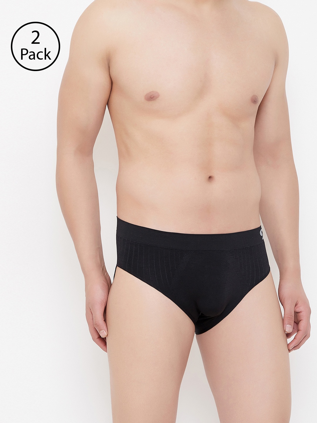 

C9 AIRWEAR Men Pack of 2 Assorted Seamless Basic Briefs P503_BLK