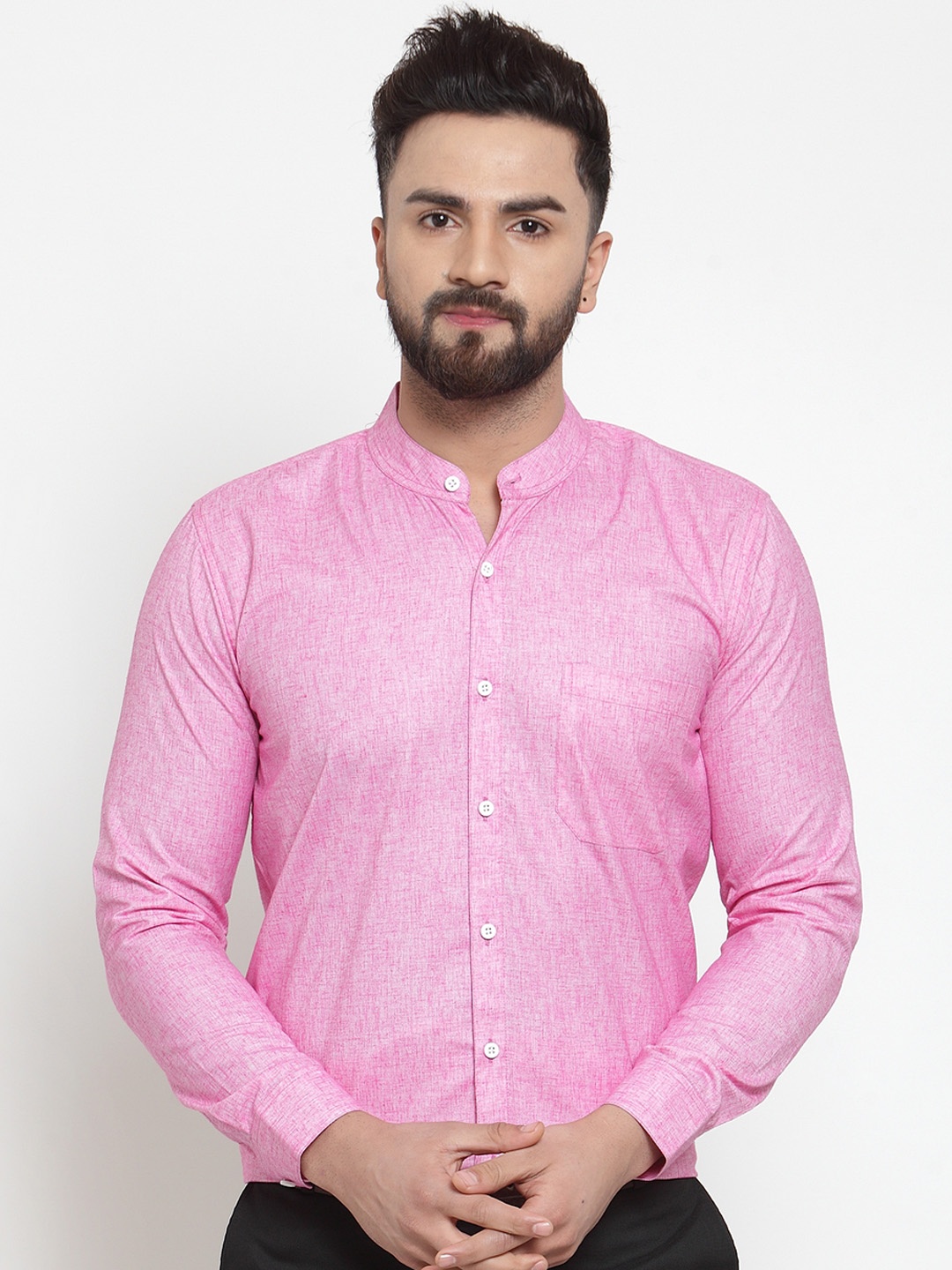 

JAINISH Men Pink Classic Regular Fit Solid Formal Shirt