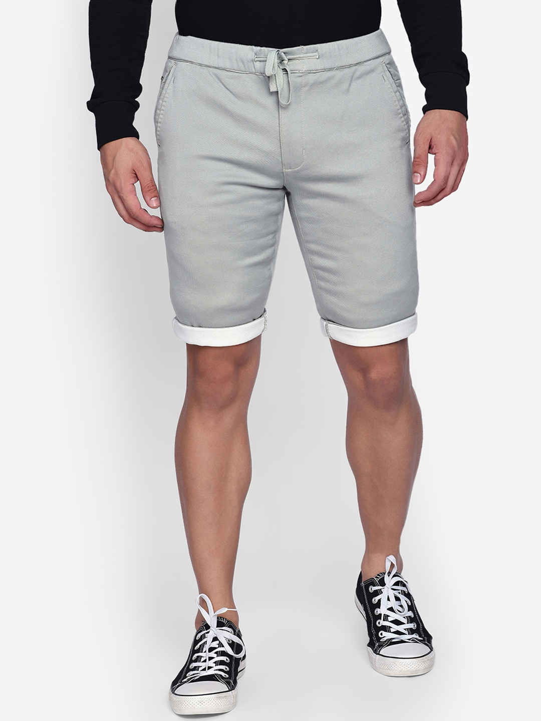 

beevee Men Grey Solid Regular Fit Regular Shorts