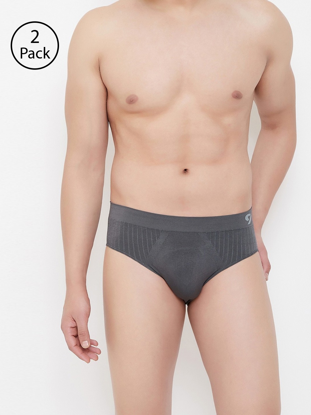

C9 AIRWEAR Men Pack of 2 Assorted Seamless Basic Briefs P503_CHRCL